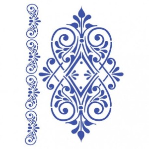 SZABLON 21x29,7 cm ORNAMENT I BORDIURA KSG361 STAMPERIA