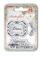 STEMPEL AKRYLOWY 3SZT Butterflies ScrapBerry's SCB4907002b