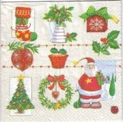 SERWETKA PAW ŚWIĄTECZNE ELEMENTY