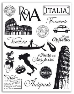 STEMPEL AKRYLOWY 19szt ITALIA Destination TPG28 TOGA