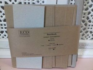 BAZA ZESTAW WARSZTATOWY BAZYLISZEK 162x165 LNIANA NATURALNAOKŁADKA,  KARTY KRAFT 6SZT ECOSCRAPBOOKING