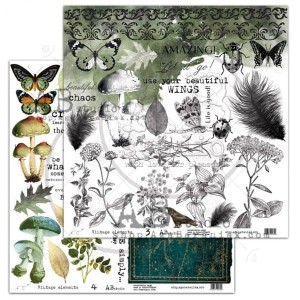 Papier 30x30 VINTAGE ELEMENTS 3/4 WYCINANKA Aga Baraniak