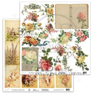 Papier 30x30 VINTAGE ELEMENTS 7/8 WYCINANKA Aga Baraniak