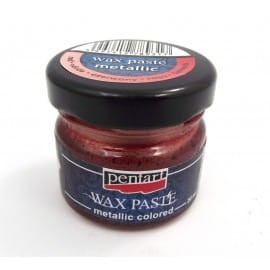 PASTA WOSKOWA CZERWONA METALICZNA 20ML PENTART