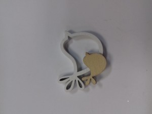 PTASZEK DREWNIANY AŻUROWY 3CMX0,5CM