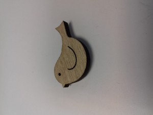 PTASZEK DREWNIANY NA KLEJU 2CMX0,5CM NATURALNY