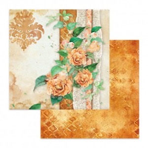PAPIER 30X30 SBB645 FLOWER KWIATY OCHRA