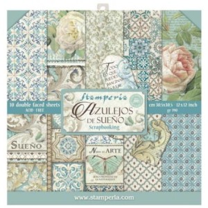 ZESTAW PAPIERÓW 30X30 SBBL55 AZULEJOS 10SZT