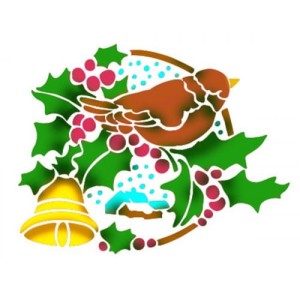 MASKA SZABLON 15X20cm PTASZEK ZIMOWY KSD232 STAMPERIA