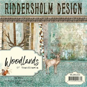 Zestaw papierów 15x15 - WOODLANDS WL281221 RIDDERHOLM DESIGN 
