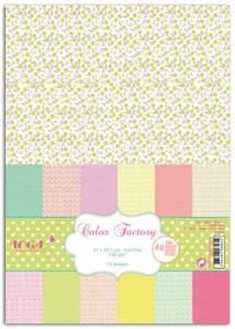 PAPIER A4 100g/m2 - Color Factory - 48szt- 12designs - PPK006 TOGA