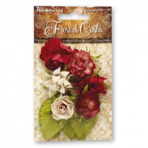 KWIATY PAPIEROWE/LIŚCIE 12SZT SF129 STAMPERIA