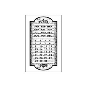 STEMPEL KAUCZUKOWY KALENDARZ WTKCC10 STAMPERIA