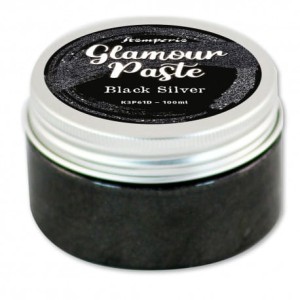 PASTA GLAMOUR CZARNE SREBRO BROKATOWA 100ML K3P61D STAMPERIA