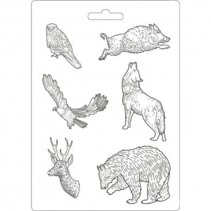 FOREMKA DO ODLEWÓW 21x29,7 cm FOREST MIŚ I INNI K3PTA462 STAMPERIA