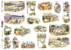 PAPIER RYŻOWY A4 WIDOCZKI R1345 ITD COLLECTION