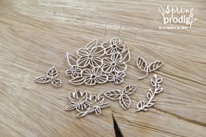 TEKTURKA Spring Prodigy - flowers - kwiaty 6SZT - 3993 SCRAPINIEC