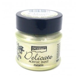 FARBA AKRYLOWA 50ML BIAŁE ZŁOTO DELICATE METALICZNA PENTART