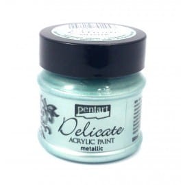 FARBA AKRYLOWA 50ML ZIELONE SREBRO DELICATE METALICZNA PENTART