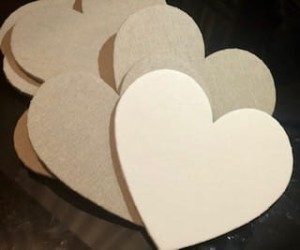 BAZA SERCE 150X150 LNIANE BIEL ECOSCRAPBOOKING