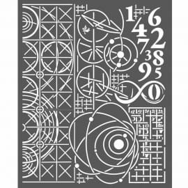MASKA SZABLON MIXMEDIA KSTD042  20X25CM COSMOS ASTRONOMICZNE TŁO