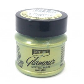 FARBA AKRYLOWA 50ML ZIELONE ZŁOTO  METALIC GLAMOUR PENTART