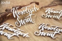 TEKTURKA 4 NAPISY  WESOŁYCH SWIĄT 5613 SCRAPINIEC