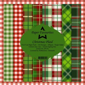 ZESTAW PAPIERÓW 15X15 DIXI CHRISTMAS PLAID PF141