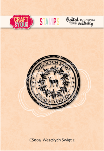 Stempel akrylowy- NAPIS Wesołych Świąt 2 CS005  Craft&You Design