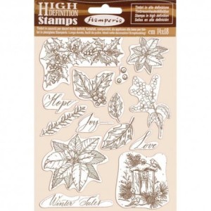 STEMPEL KAUCZUKOWY 14x18cm WINTER TALES FLORA ŚWIĘTA WTKCC170 STAMPERIA