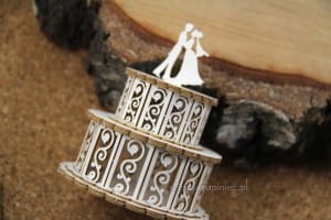 TEKRURKA 3D TORT AŻUROWY Z MŁODĄ PARĄ 5749 2/2 SCRAPINIEC