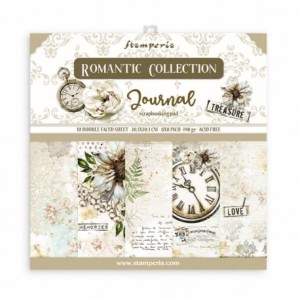 ZESTAW PAPIERÓW 20X20 SBBS34 JOURNAL ROMANTIC COLLECTION STAMPERIA 