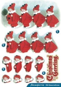 ELEMENTY 3D STAMPERIA  DF3DA502 ŚWIĄTECZNE DZIECI