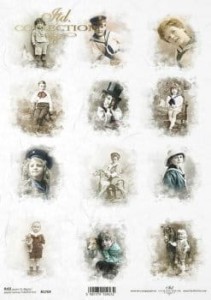 PAPIER RYŻOWY A4 R1769 ZDJĘCIA RETRO CHŁOPCY  ITD COLLECTION