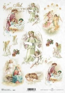 PAPIER RYŻOWY A4 R0453 ANIOŁY  ITD COLLECTION