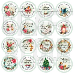 PAPIER 30X30 CHRISTMAS VIBES 12 ELEMENTY DIE CUTS CRAFT&YOU