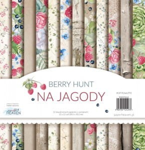 ZESTAW PAPIERÓW 30X30 NA JAGODY PAPER HEAVEN
