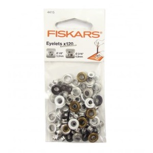 FISKARS-NITY OKRĄGŁE - EYELETS 120szt 3,2mm,4,8mm - 4415