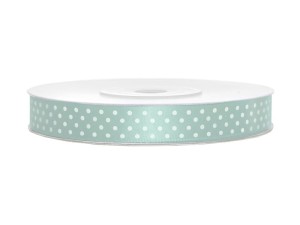 WSTĄŻKA SATYNOWA 1M JASNA MIĘTA 12MM