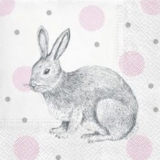 SERWETKA SZARY KRÓLIK