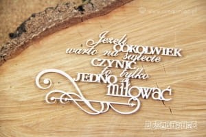 TEKTURKA SENTENCJA Jeśli cokolwiek warto na świecie ....3464 SCRAPINIEC