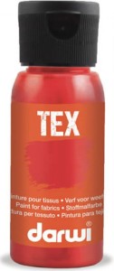 FARBA DO TKANIN TEX  50ML CZERWIEŃ CYNOBER 490 DARWI