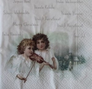 SERWETKA VINTAGE ANIOŁY