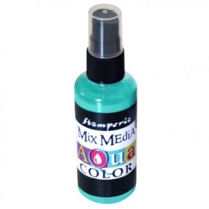MGIEŁKA AQUACOLOR spray 60ML TURKUS KAQ003 STAMPERIA