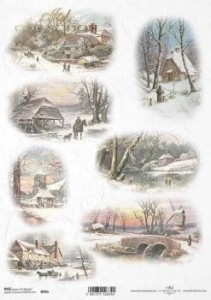 PAPIER RYŻOWY A4 R0995 ITD MOTYWY ZIMOWE