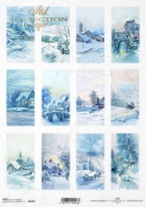 PAPIER RYŻOWY A4 R1497 ITD MOTYWY ZIMOWE