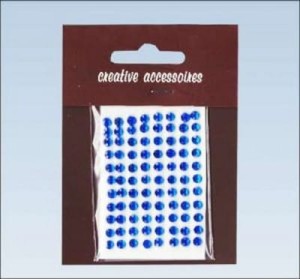 KRYSZTAŁKI SAMOPRZYLEPNE 4MM CIEMNONIEBIESKIE 84SZT
