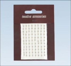 PÓŁPEREŁKI ORĄGŁE SAMOPRZYLEPNE  4MM BIAŁE 88SZT