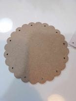 ZAWIESZKA SZYLD OKRĄGŁY 15,5CM MDF