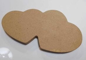 STOJAK SERCE PODWÓJNE MDF